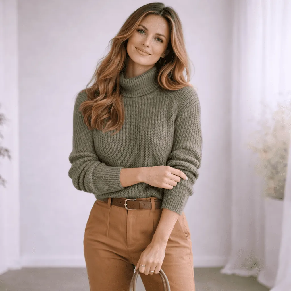 Femme tenant un produit de maquillage dans des couleurs flatteuses